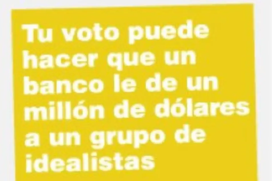 A graphic encouraging votes for Idealist.