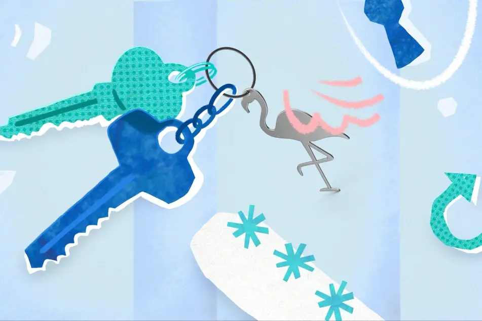 An illustration of two keys.