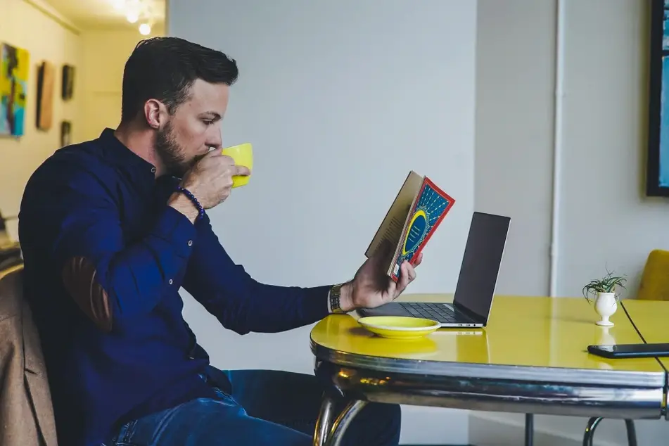 man reading