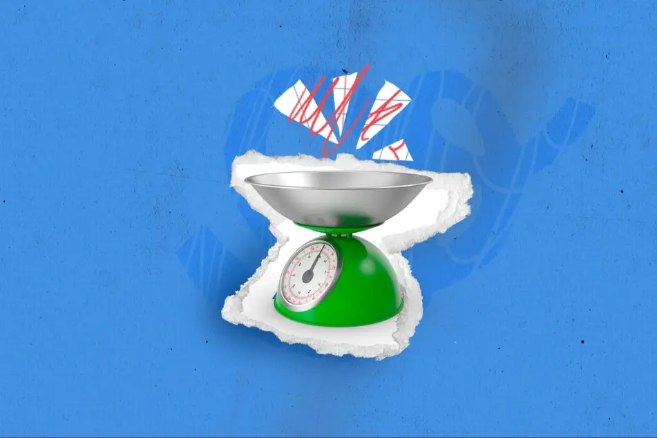 An illustration of an analog food scale.
