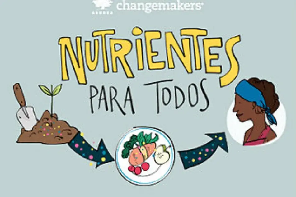 Afiche que dice Nutrientes para Todos