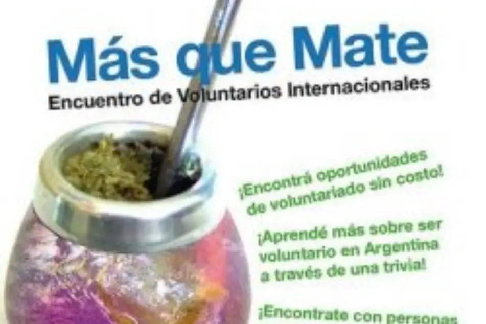 Un afiche con una foto de un mate