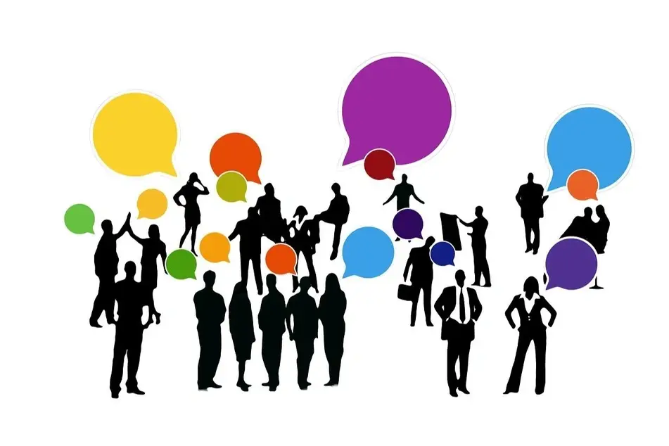 Ilustración de personas conversando