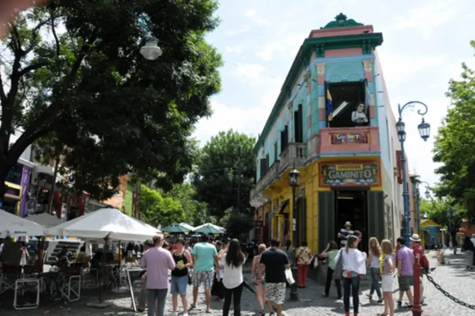 Una foto del barrio La Boca, en Buenos Aires.