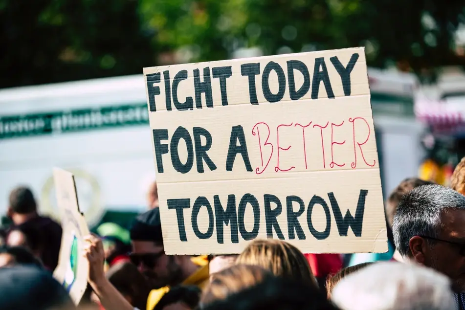 climate protest sign