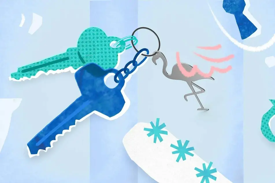 An illustration of two keys.