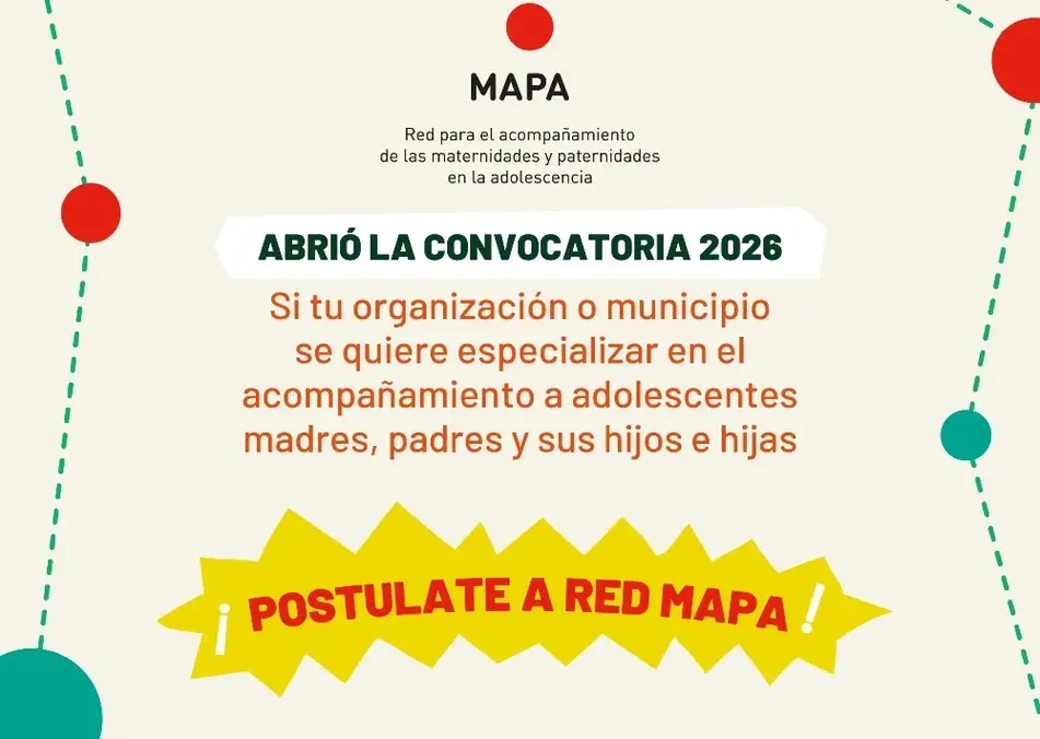 Flyer de la convocatoria a postularse a Red Mapa