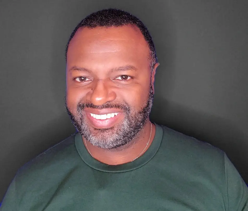 a man smiling