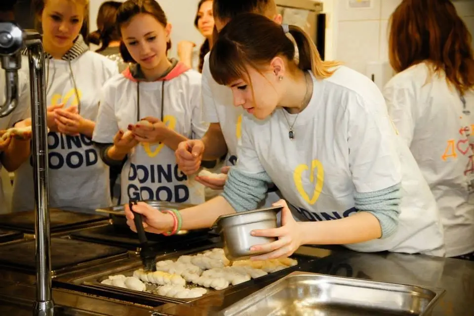 group of women baking