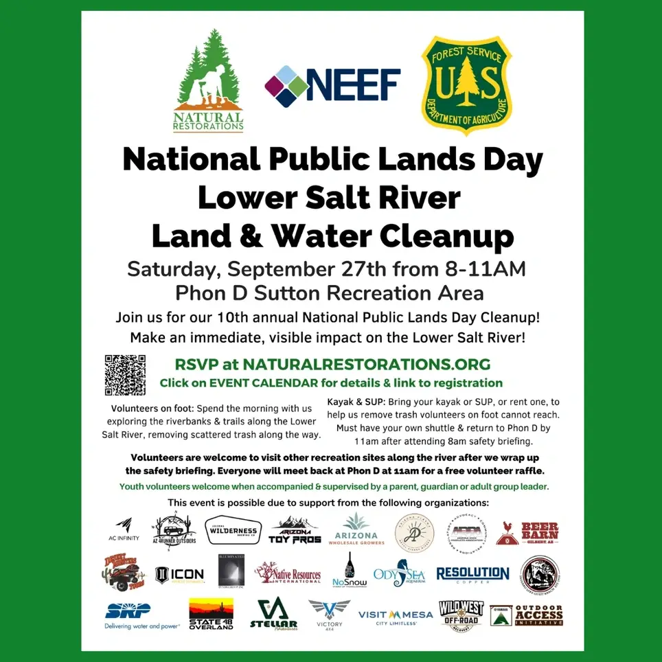 10th annual National Public Lands Day Lower Salt River Cleanup