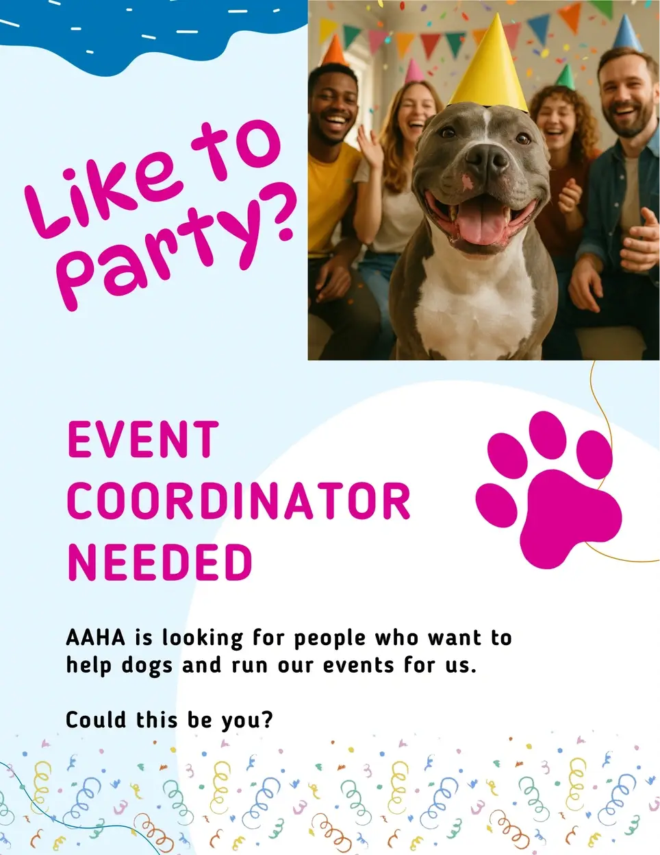 Dog rescue event coordinator