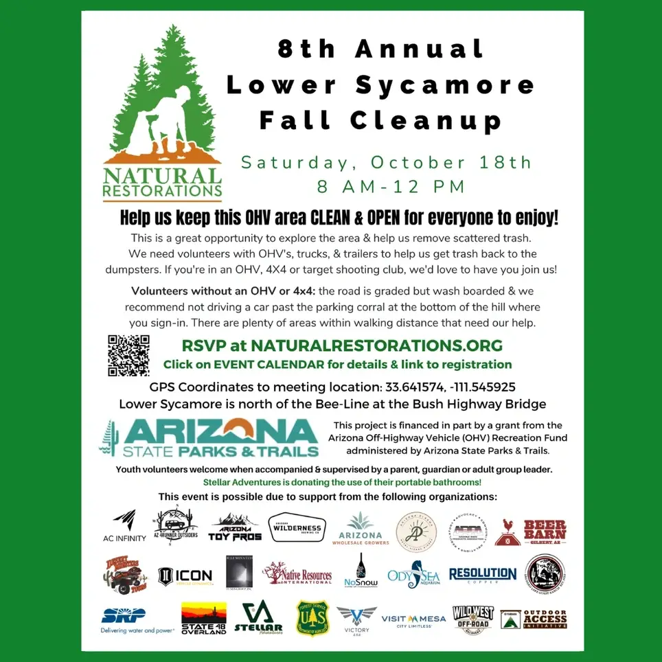 8th annual Lower Sycamore Fall Cleanup