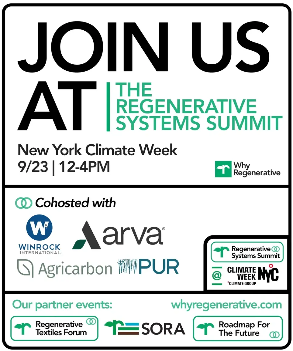 Regenerative Systems Summit - NYC Climate Week Event