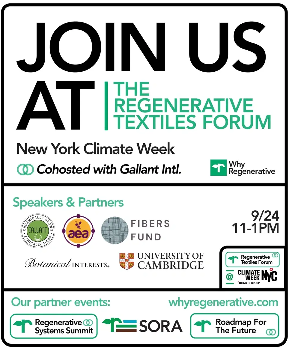 Regenerative Textiles Forum - NYC Climate Event