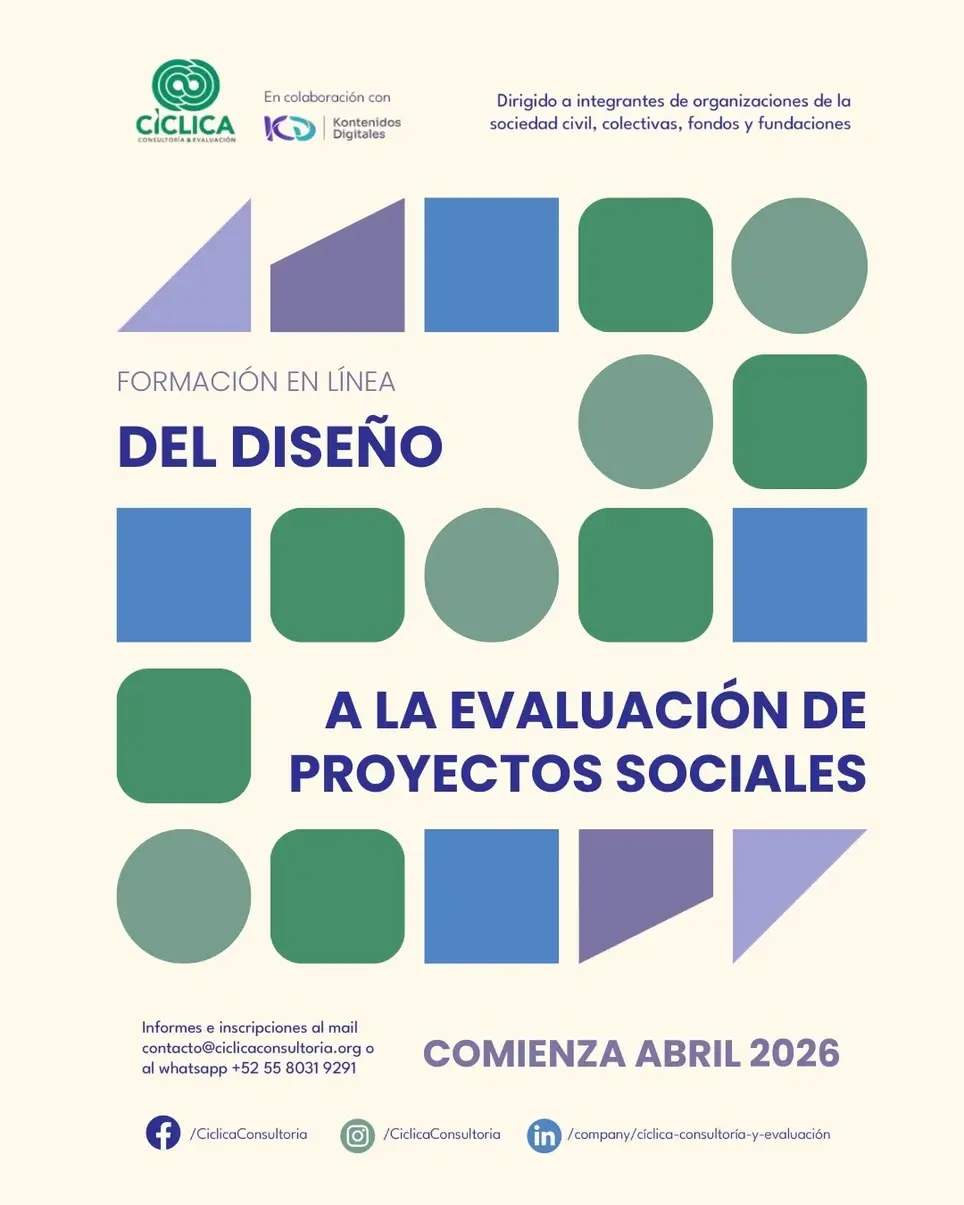 Formación 2026: Del diseño a la evaluación de proyectos sociales