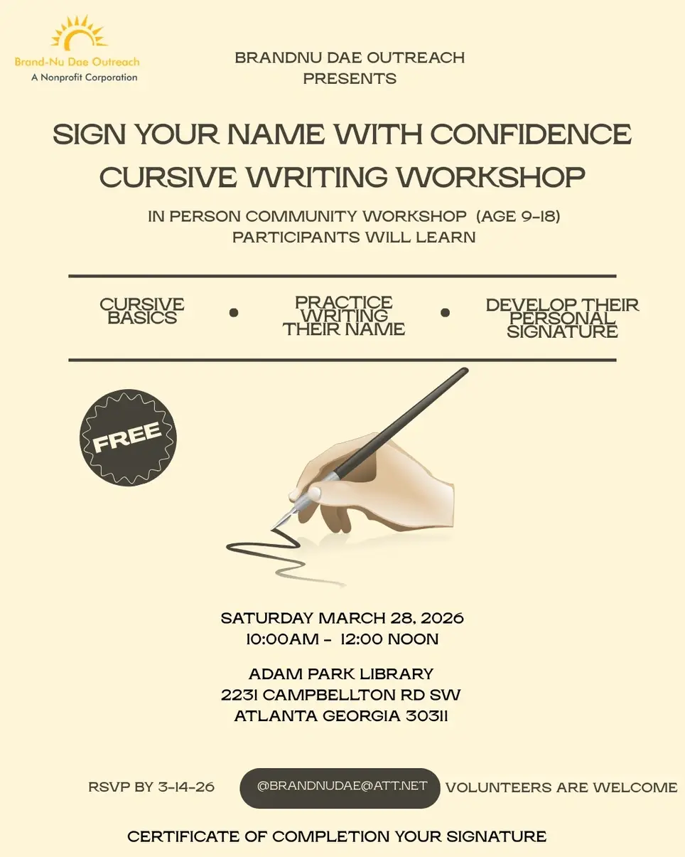 Sign Your Name with Confidence-A Cursive Writing WorkShop