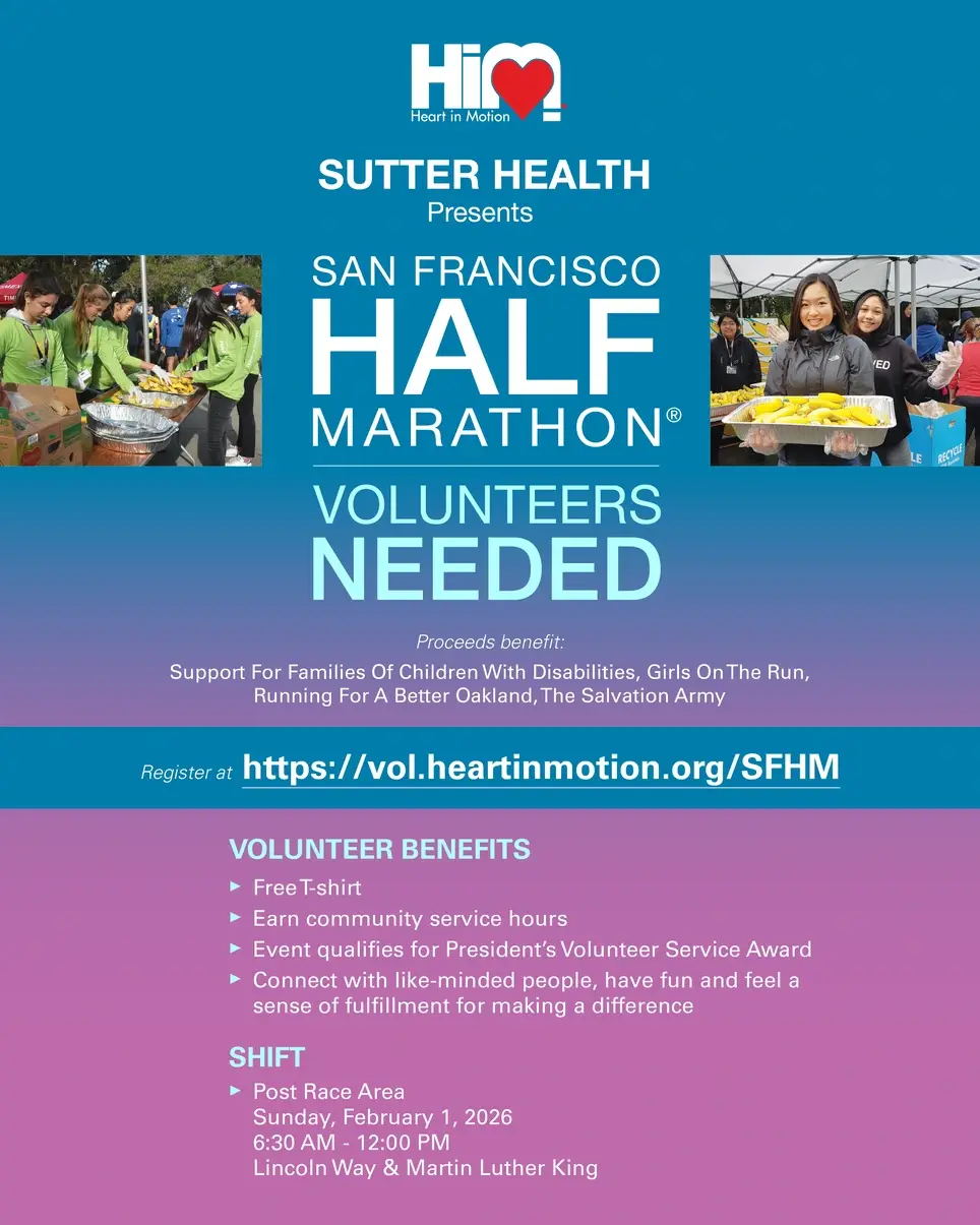 Volunteer for San Francisco Half Marathon - Presented by Sutter Health