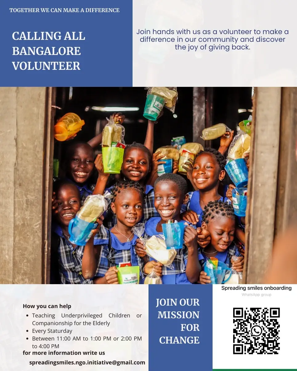 Need volunteer in Bangalore