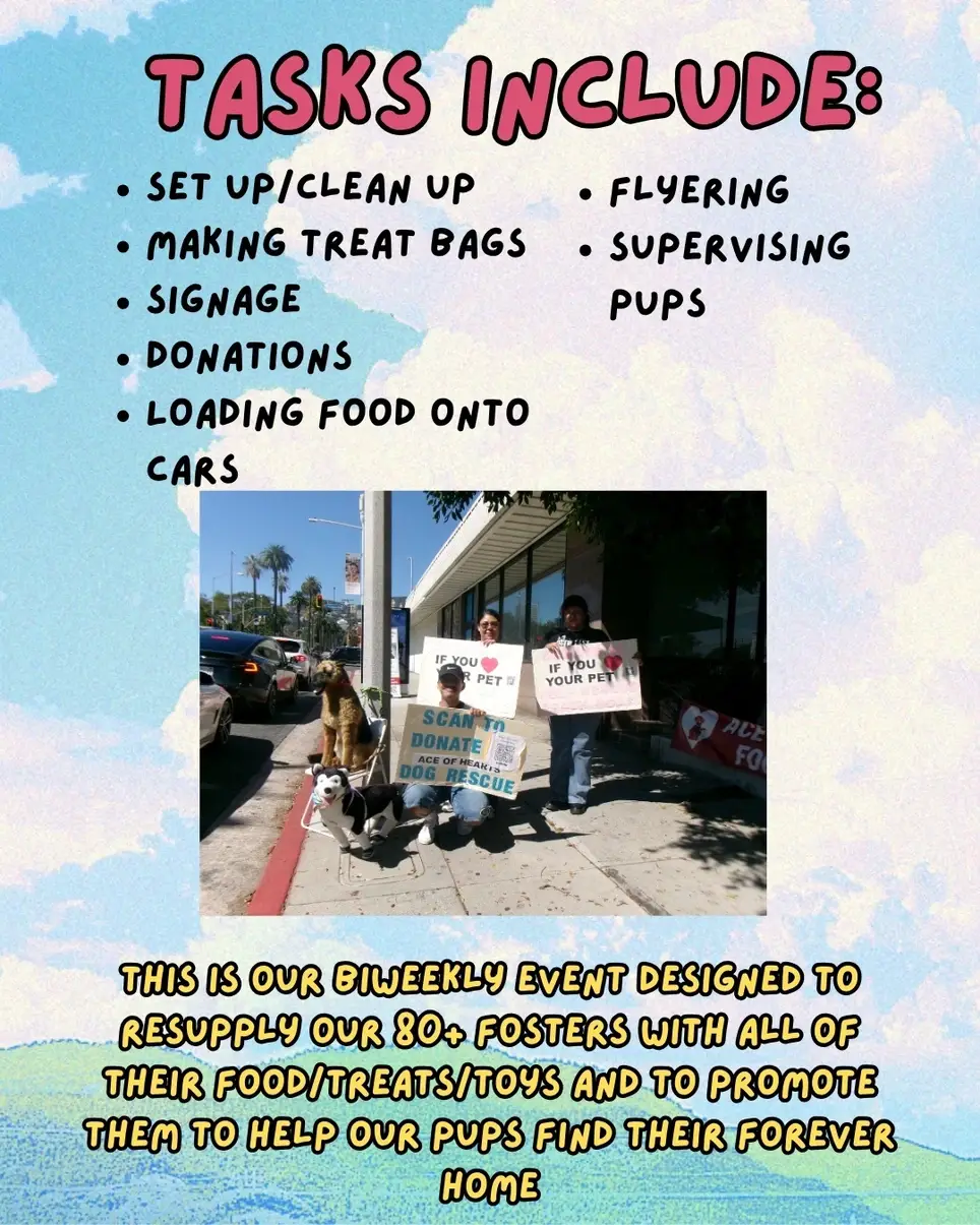 Dog Adoption/Foster Event! Volunteers Needed! 10/10/26