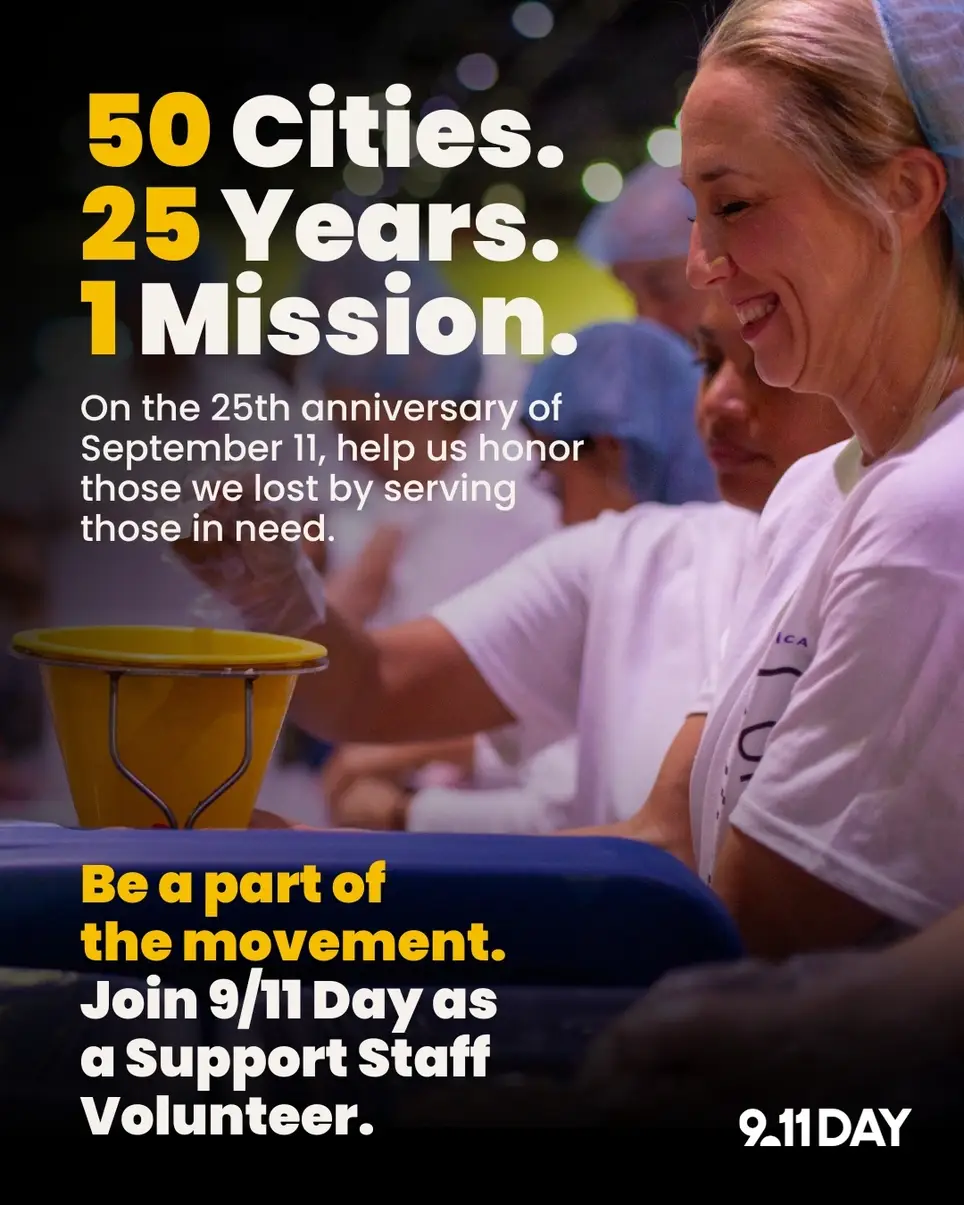 Event Setup Support for 9/11 Day Orange County Meal Pack