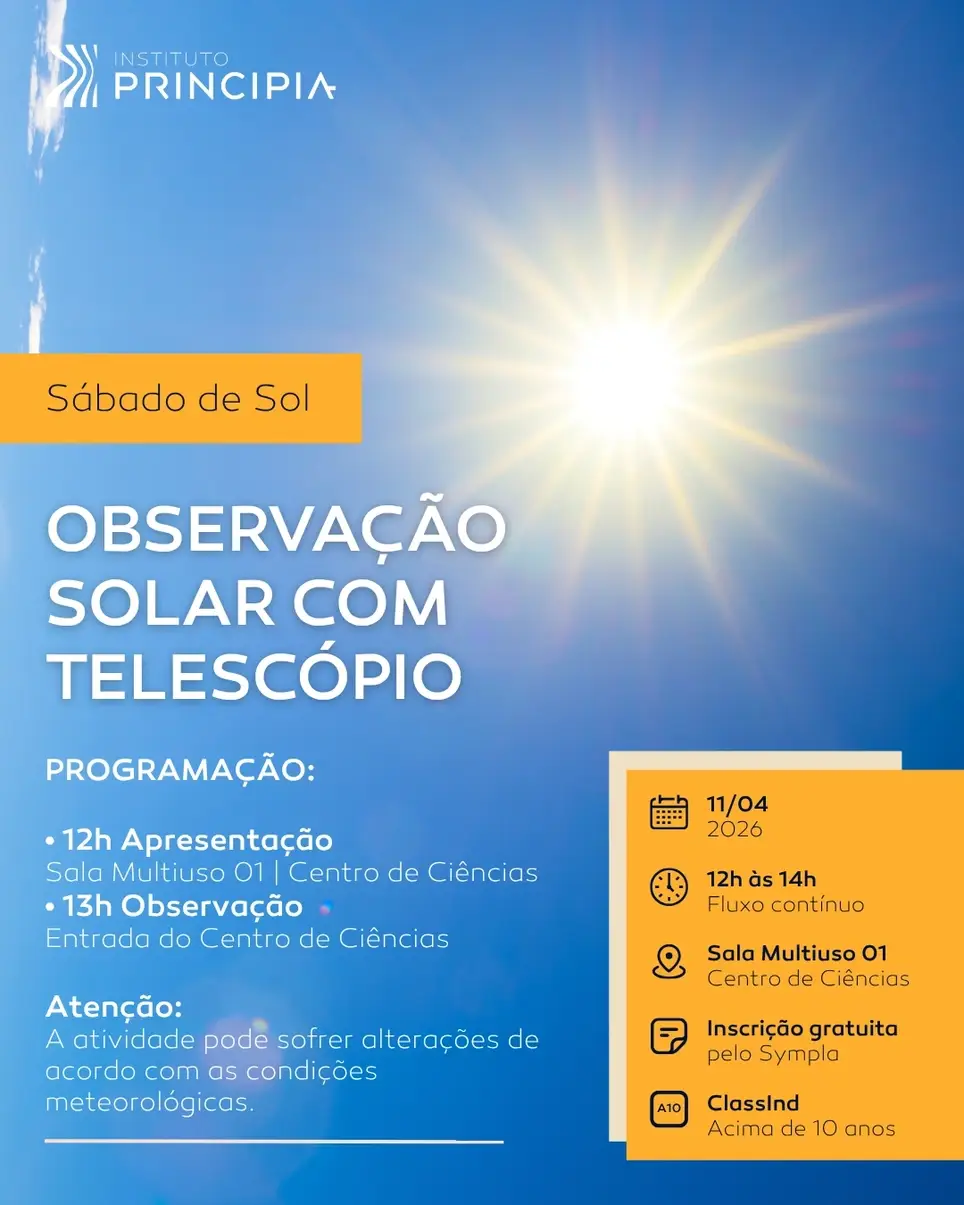 Sábado de Sol | Observação solar com telescópio