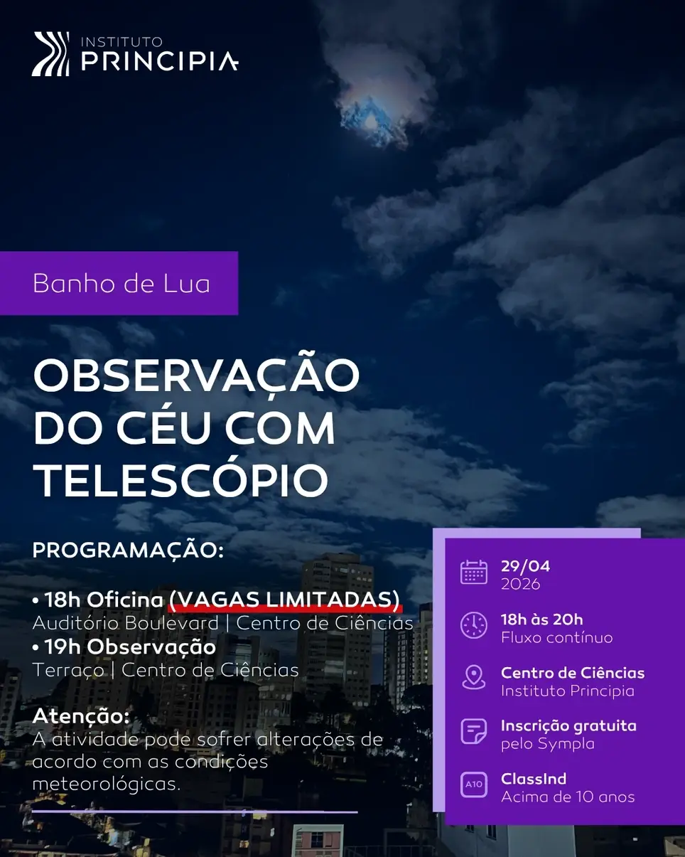 Banho de Lua | Oficina Astronômica + Observação do Céu