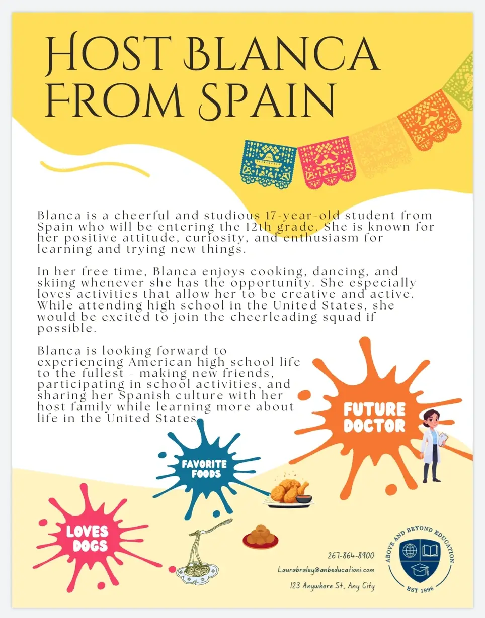 Host an International Student: Meet Blanca from Spain!