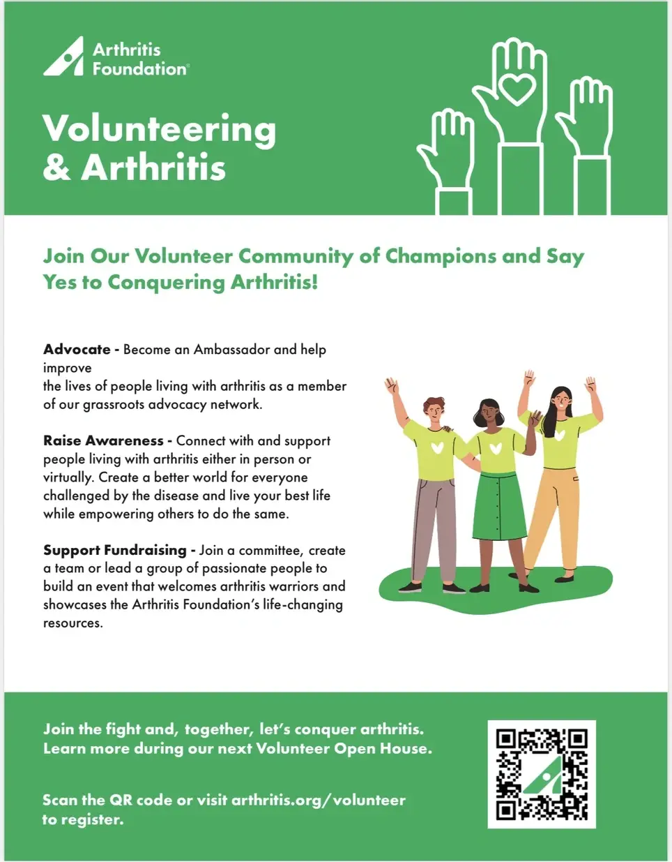 We're looking for Arthritis Community Outreach Educators who are opened to volunteering in NJ