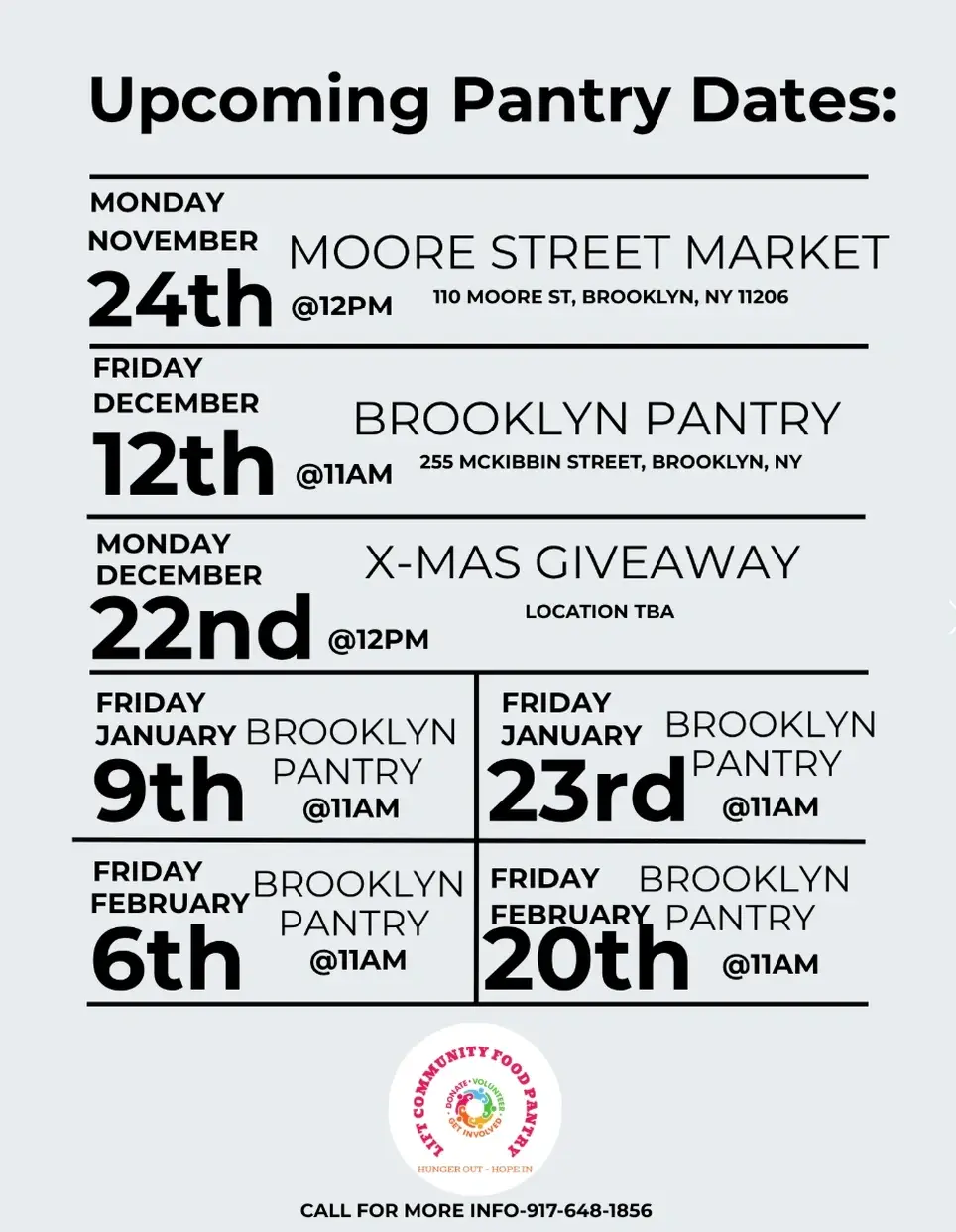 Food Pantry Volunteers - LIFT