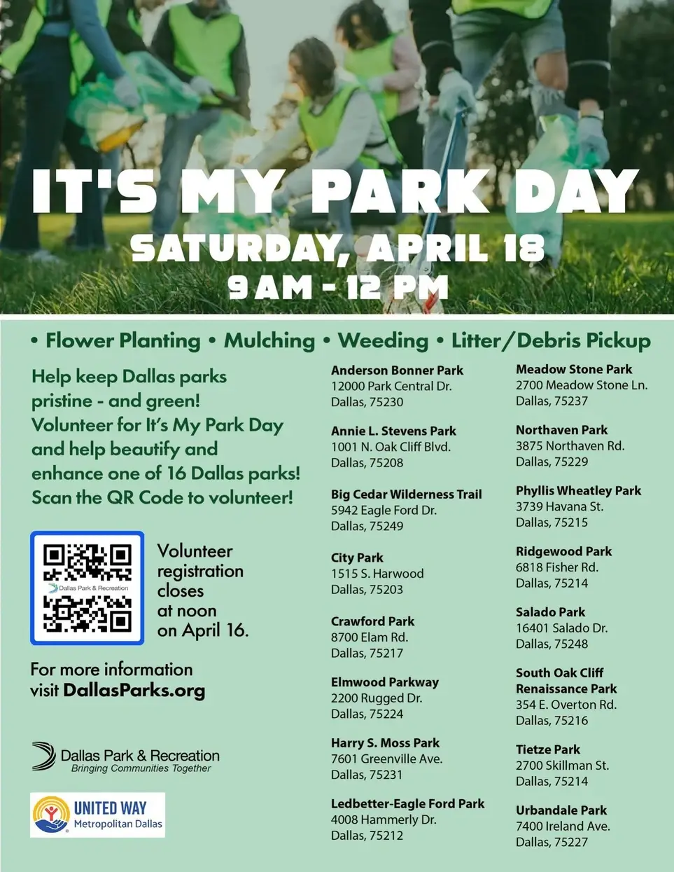 It’s My Park Day at Urbandale Park