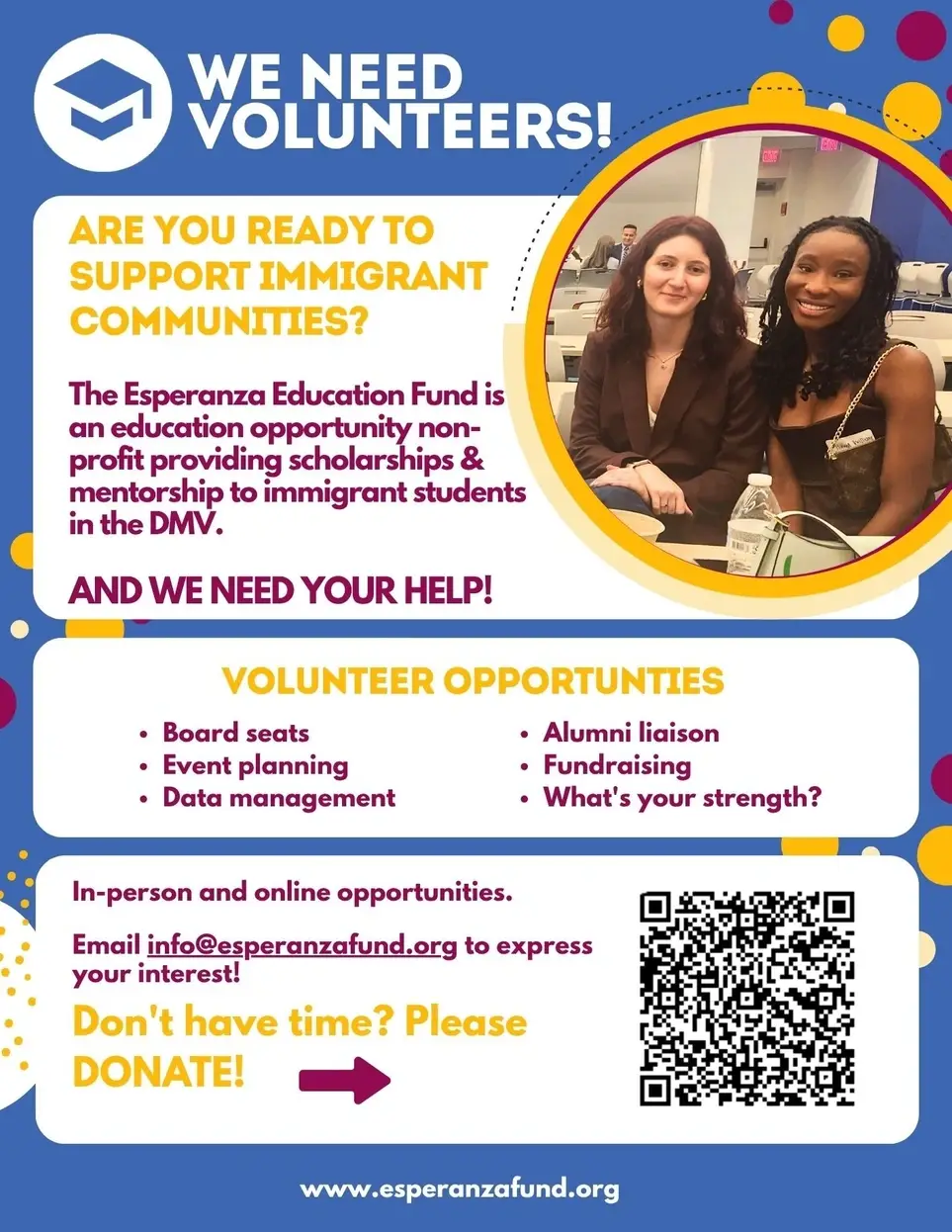 Call for Volunteers: Support Immigrant Students in the DMV
