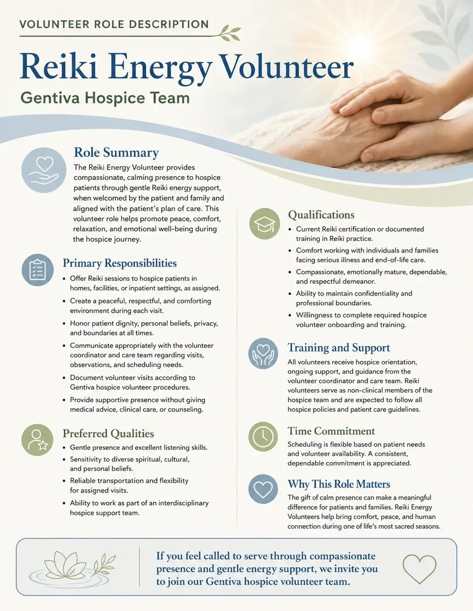 Reiki Energy Volunteer