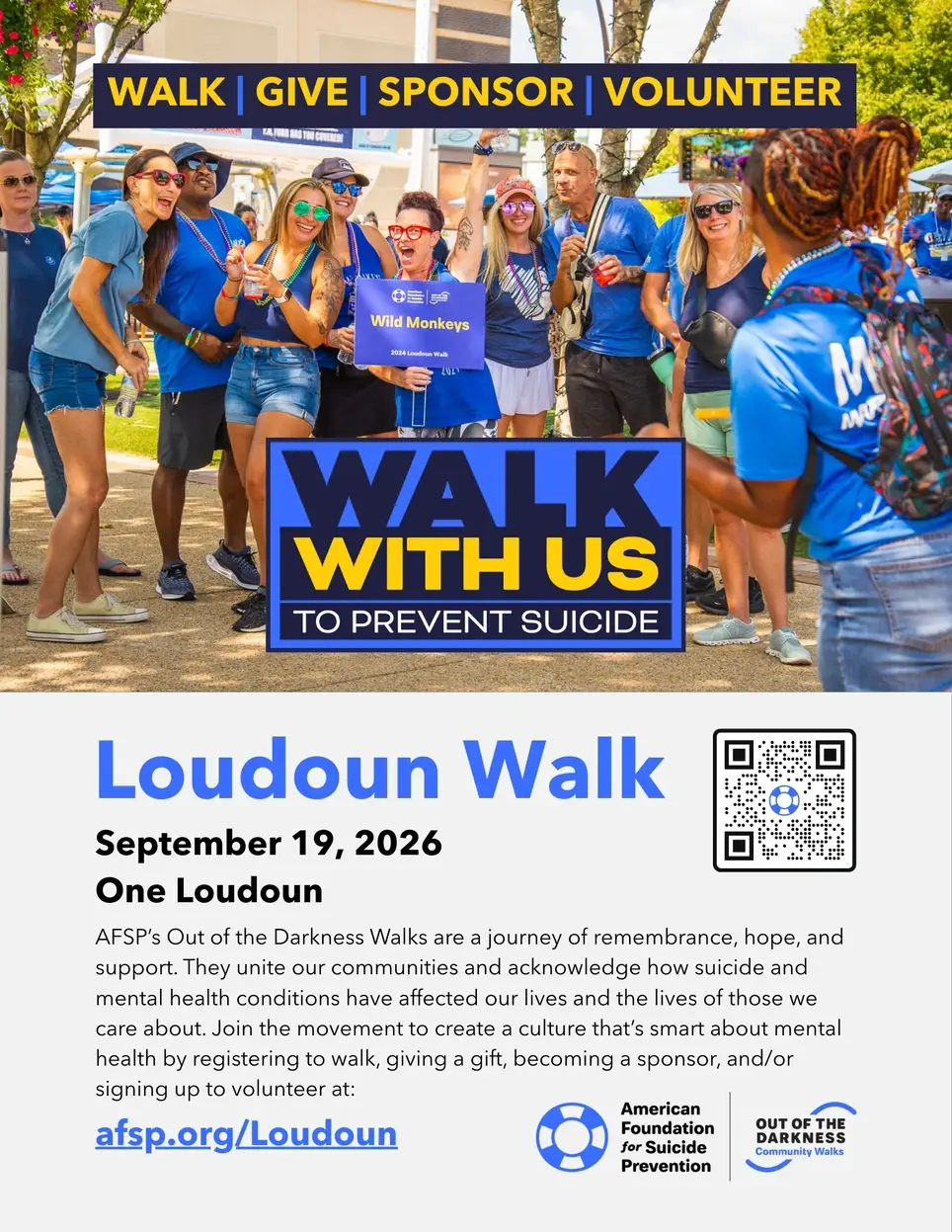 American Foundation for Suicide Prevention's Loudoun Out of the Darkness Walk