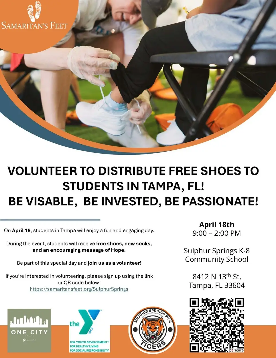 Help Distribute Shoes to Students in Tampa, Florida on April 18