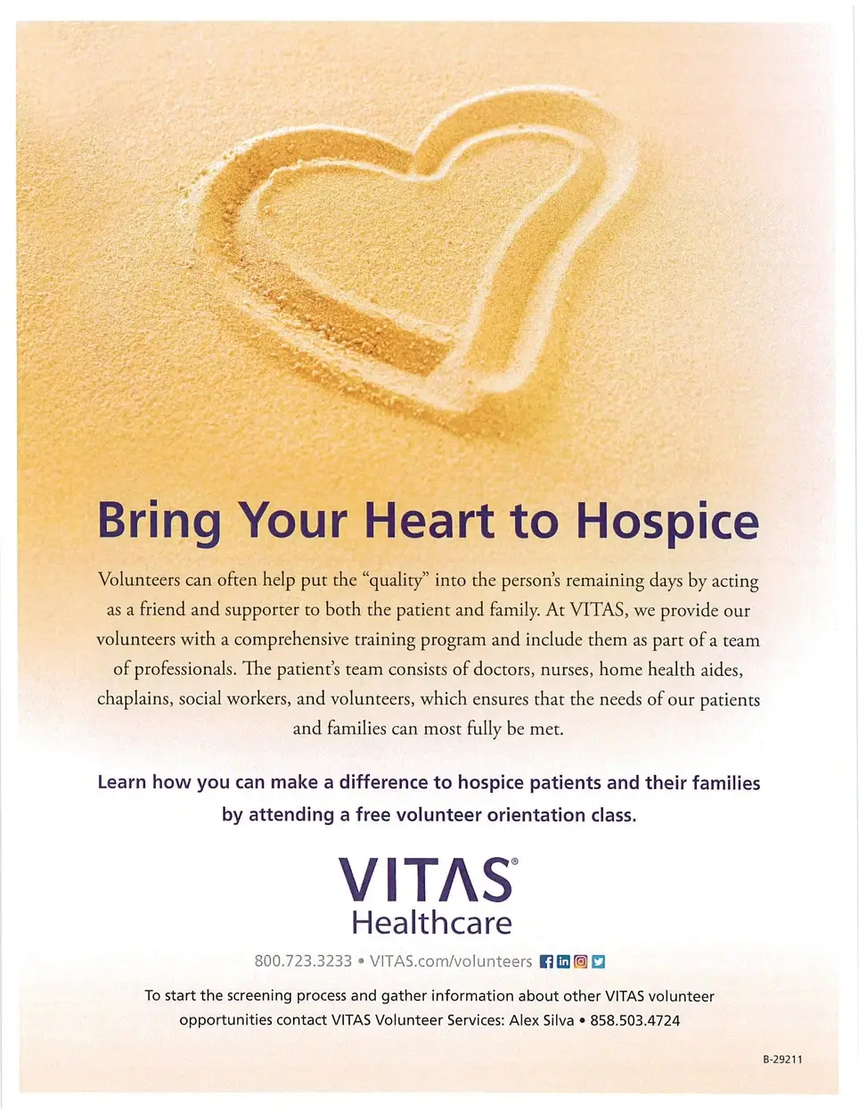 A Hospice Patient Care Volunteer