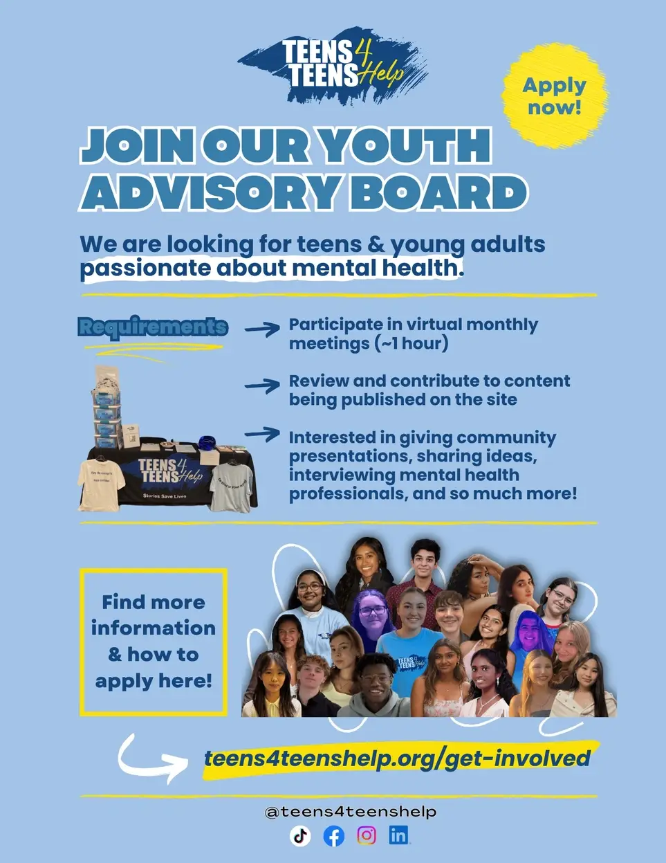 Youth Advisory Board Member for Teen Mental Health