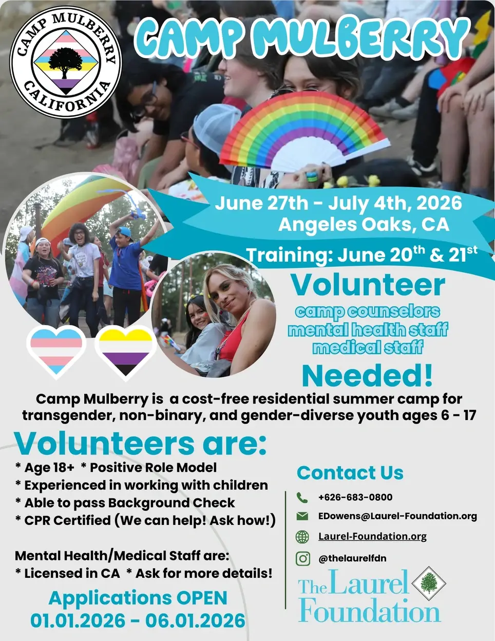 Mentor Trans Youth! Be a Summer Camp Counselor!
