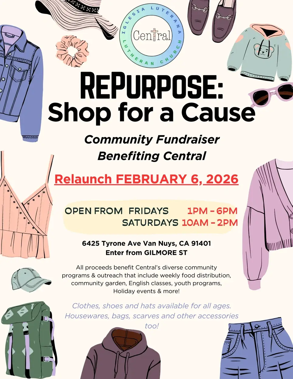 RePurpose: Shop For a Cause Fundraiser at Central Lutheran Church!