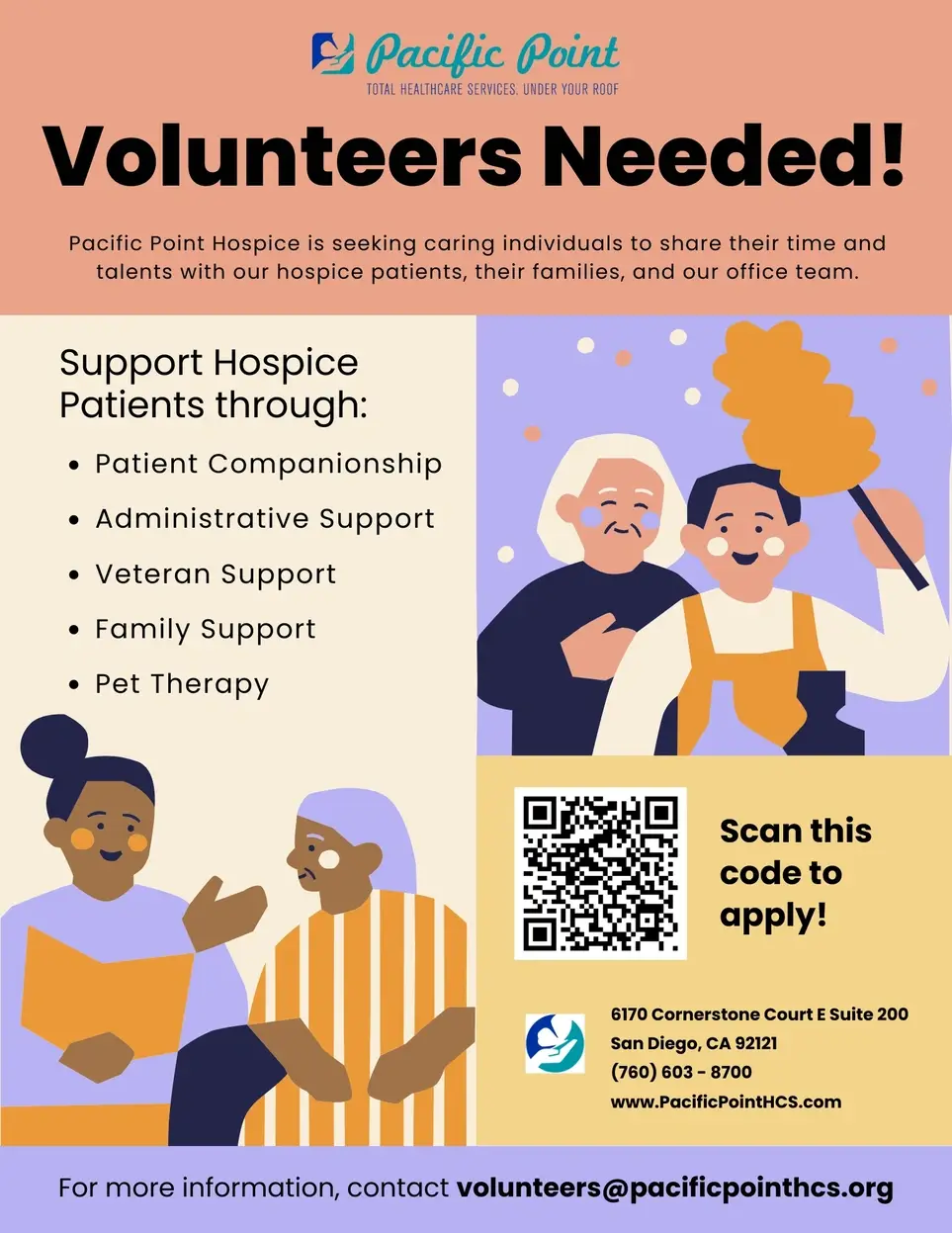 Be A Patient Companion Volunteer in San Diego County