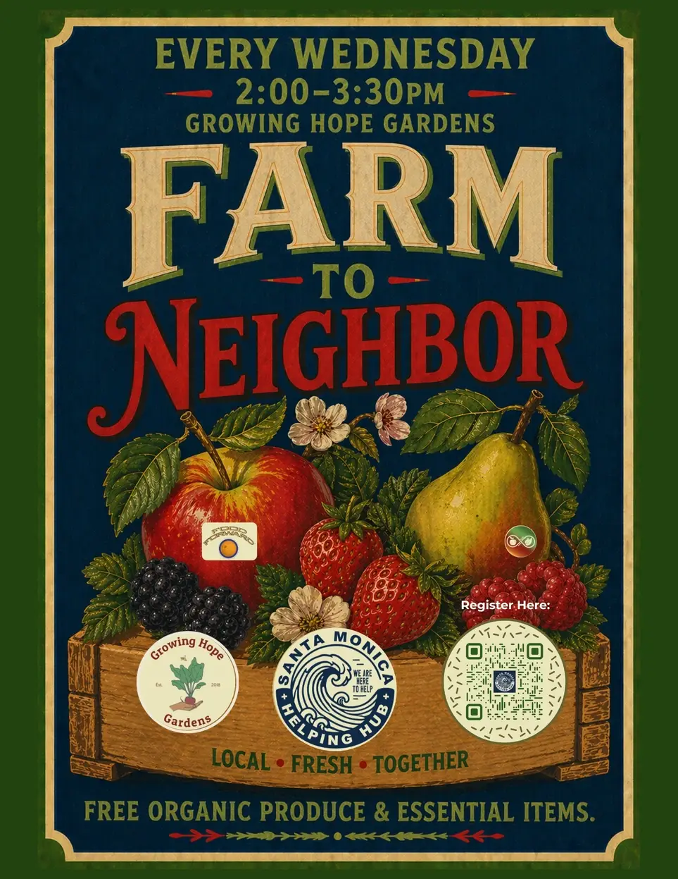 Growing Hope Gardens & Santa Monica Helping Hub Farm to Neighbor | Produce & Essential Item Giveaway