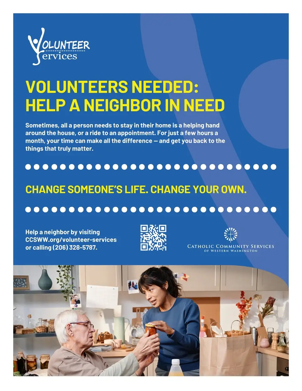 Your older neighbor needs some help with yardwork to stay in her home! Mowing, weeding 1x month