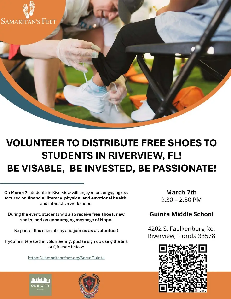 VOLUNTEER TO DISTRIBUTE FREE SHOES TO STUDENTS IN RIVERVIEW, FL!