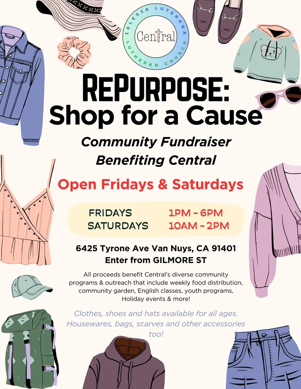 RePurpose: Shop For a Cause Fundraiser at Central Lutheran Church!