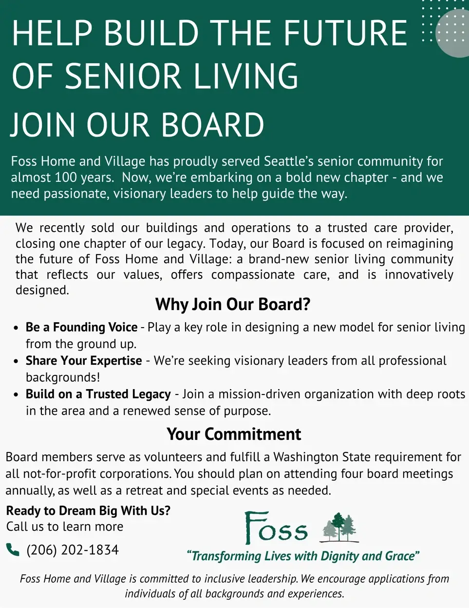 Support Seniors with Dignity and Compassion—Join Our Board