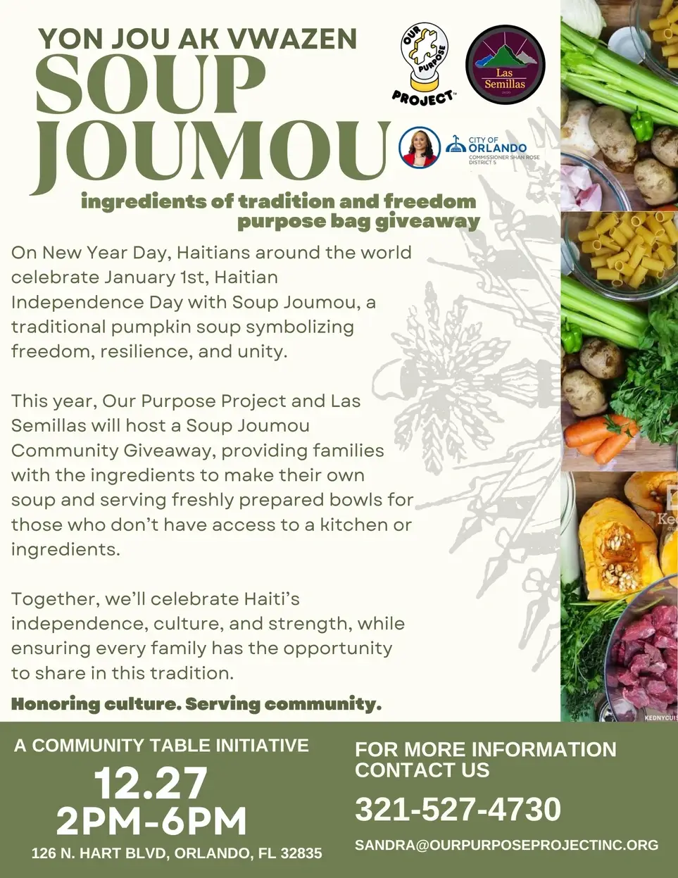 A Community Table Initiative with Yon Jou Ak Vwazen: Soup Joumou Ingredients Giveaway