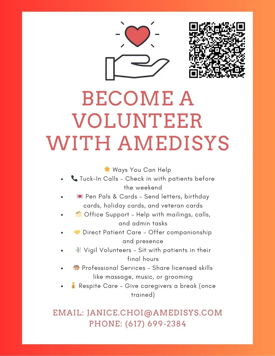 ✨Help Us Bring Comfort & Connection - Volunteer with Amedisys!✨