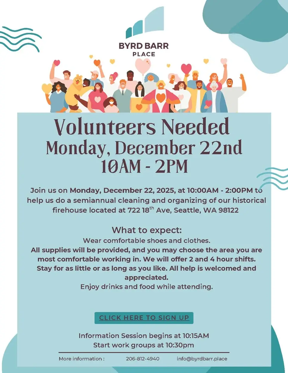 Byrd Barr Place Firehouse Clean Up