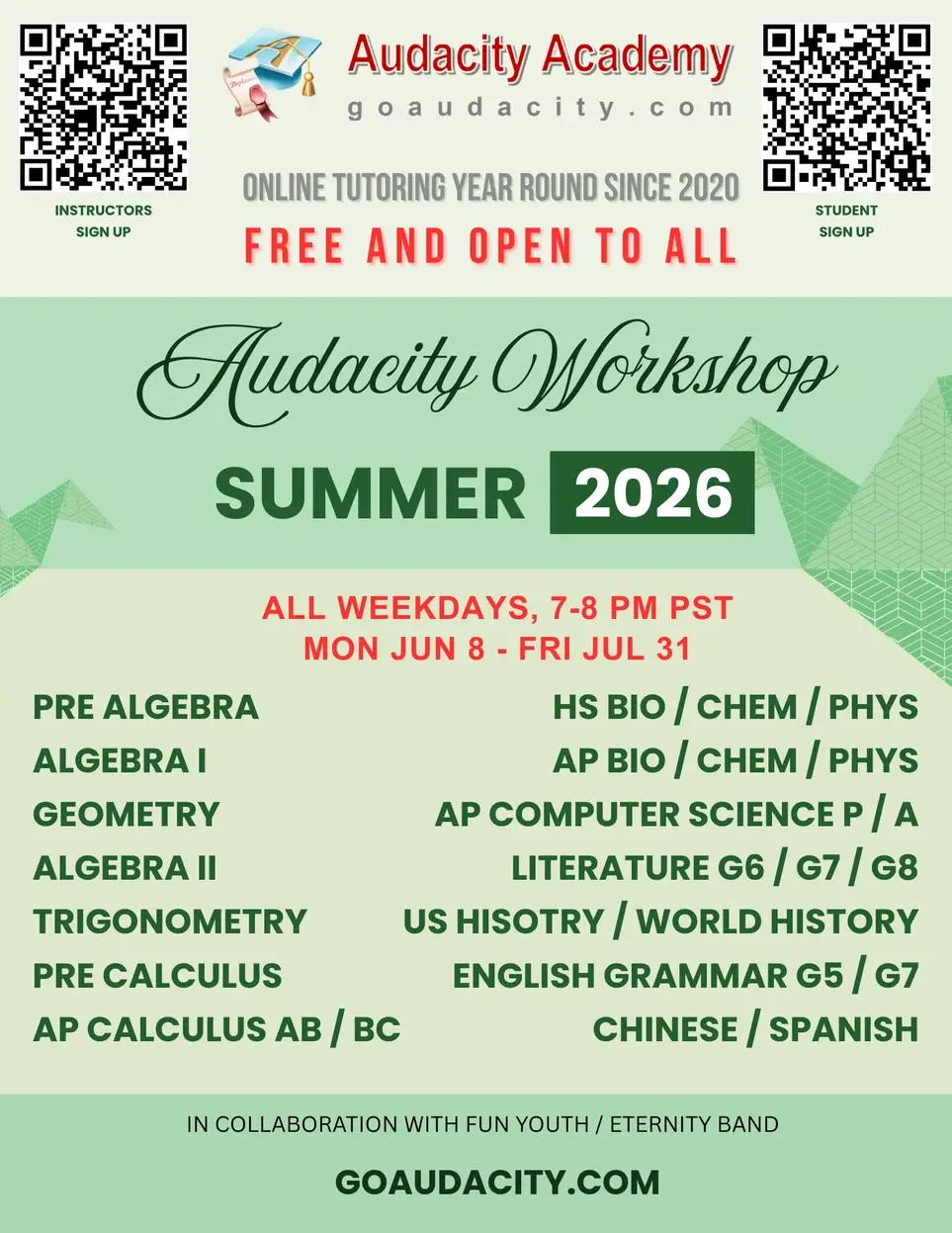 Online Academic Tutor For Audacity Workshop