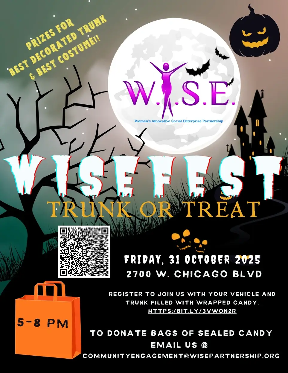 Halloween Trunk Host Volunteer Opportunity: W.I.S.E.Fest Trunk-or-Treat Celebration