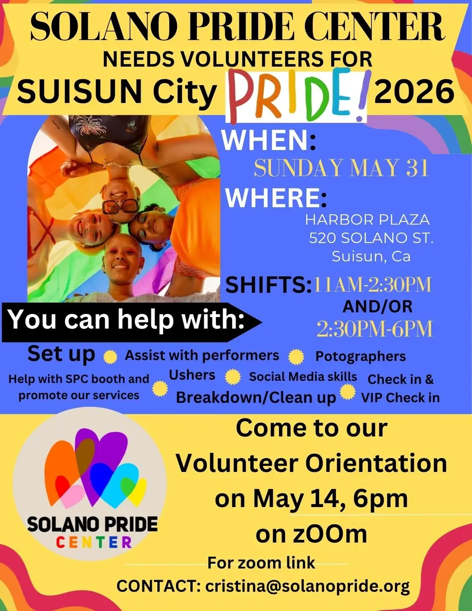 Volunteer for PRIDE event!